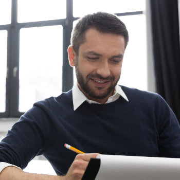 Smiling young businessman