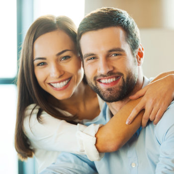 couple embrace and enjoy each others company