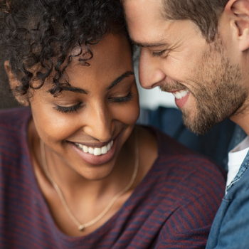 couple embracing and kissing