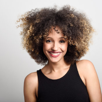 perfect smile african american woman