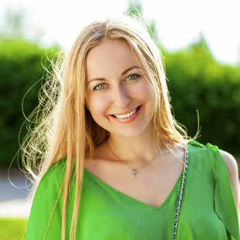 Smiling woman after dental visit