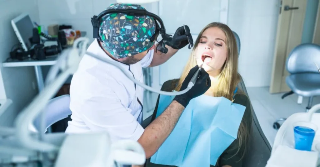 Where to Book Same Day Tooth Extraction and Implant Appointment 3 Dentist examining patient for same day tooth extraction procedure