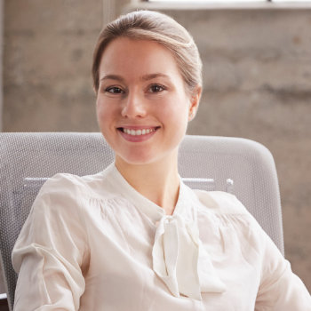 Confident smiling business woman professional success image