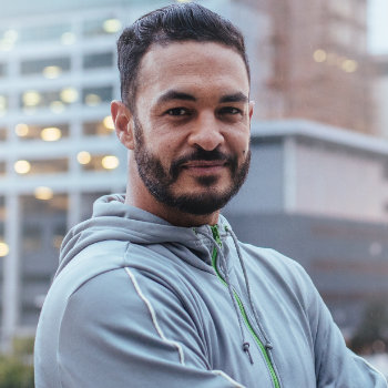 Confident man smiling