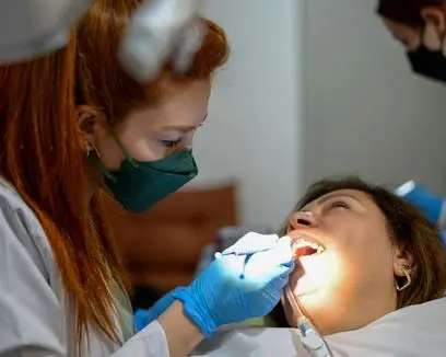 Patient at same day dental checkup