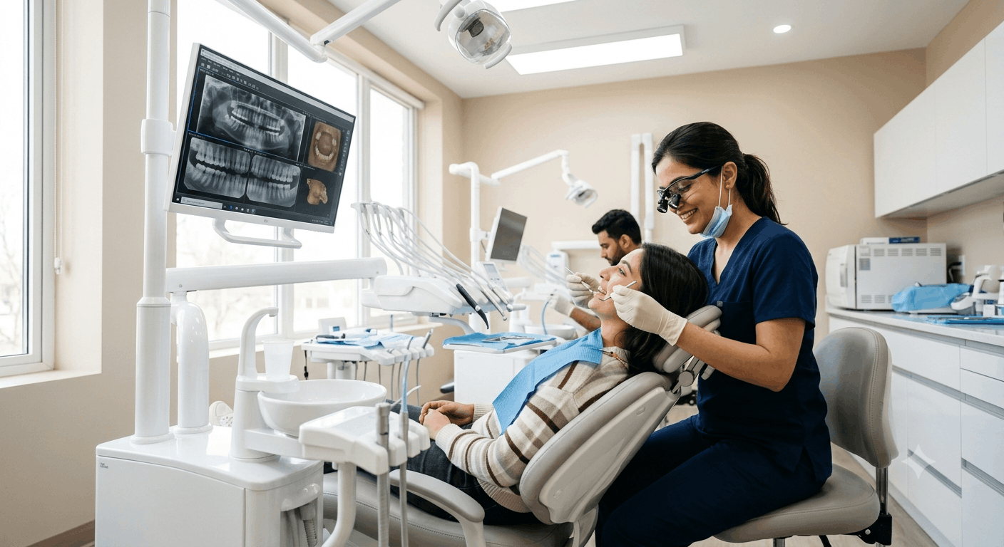 Healthy teeth with unhealthy gums