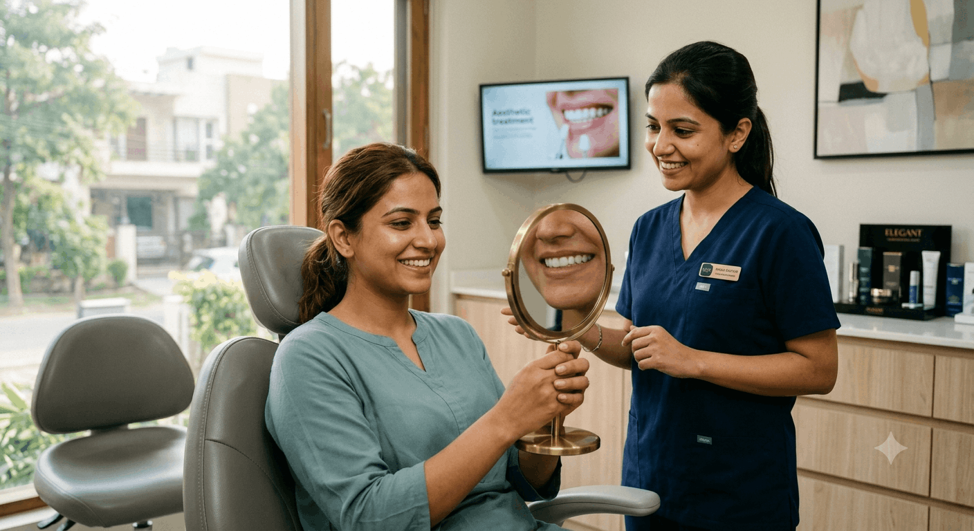 Professional teeth cleaning treatment