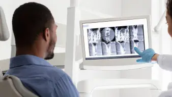 Oral surgery procedure at a dental clinic