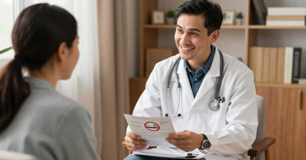 Doctor consulting with a patient