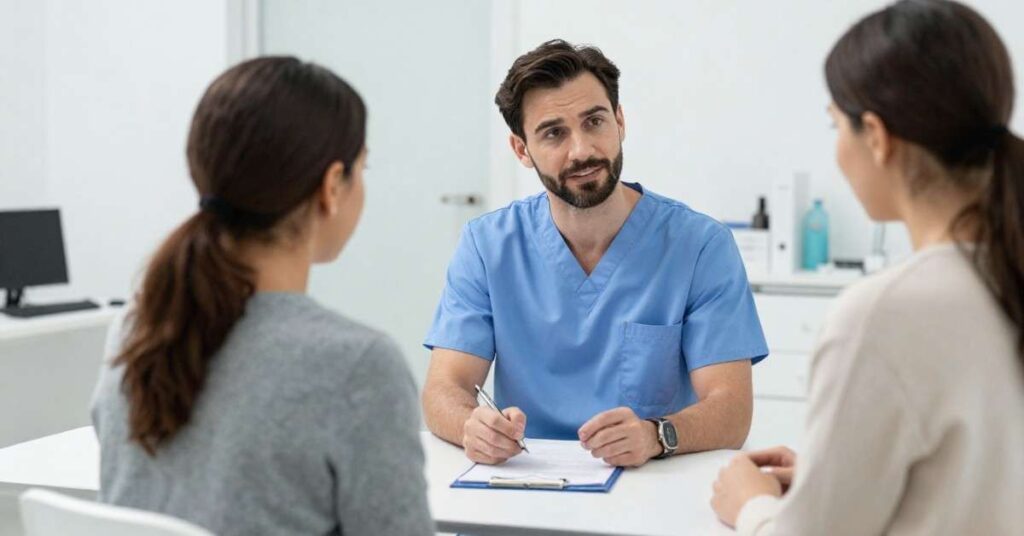 Why Choose a Flexible Dentist Without Insurance in Duluth? 2 Dentist consultation with patient